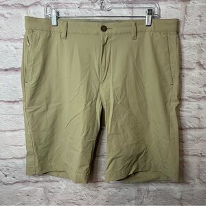 Tommy Bahama Mens 36 Chino Shorts Brown Khaki Nylon Stretch Golf Cruise Dad